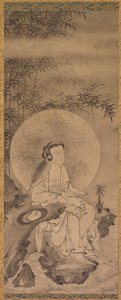 Guanyin in Witte Gewaden door Tani Buncho