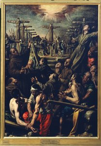 Het martelaarschap van Franciscaanse monniken in Nagasaki, c.1627 door Tanzio da Varallo