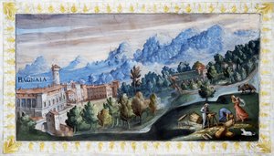 Uitzicht op Bagnaia door Tarquinio Ligustri