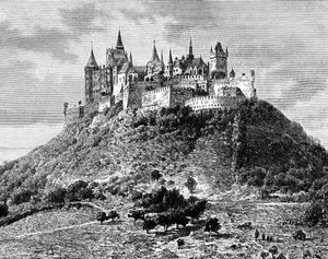 Burg Hohenzollern, ten zuiden van Stuttgart, Duitsland, 19e eeuw
