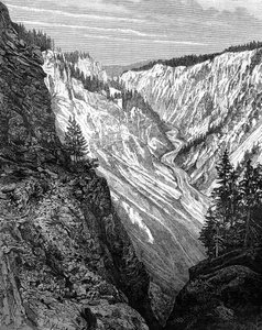 Grand Canyon, Yellowstone National Park, VS, 19e eeuw door Taylor