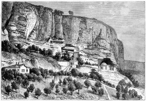 Grotten van Djoufout-Kaleh, Rusland, 1890 door Taylor