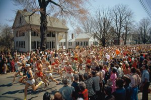 De 77e editie van de Boston Marathon begint hier