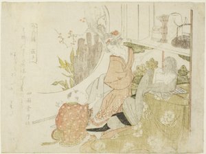 Zhuangzi, uit de serie "Shunshoku ressenkyo" door Teisai Hokuba