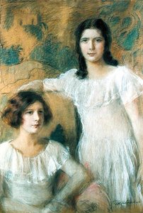 Portret van twee meisjes, c.1910