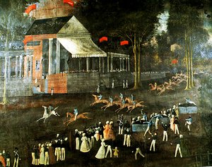 Paardenrace door Thai School