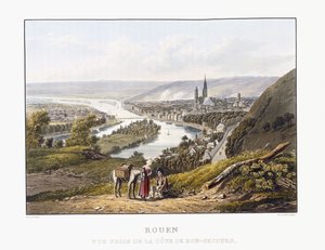 Rouen, gezien vanaf Bon-Secours, 1823-1826 door Thales Fielding