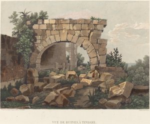 Uitzicht op Ruïnes in Tindare door Thales Fielding after Comte de Forbin