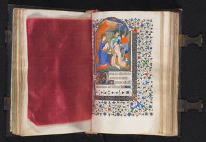 Getijdenboek Gebruik van Parijs: Fol. 66v, Gedecoreerde Rand, ca. 1420