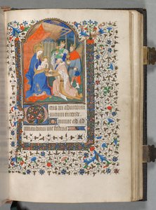 Getijdenboek Gebruik van Parijs: Fol. 67r, Aanbidding der wijzen, ca. 1420