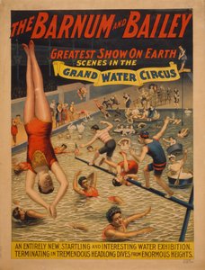 Het Barnum & Bailey grootste show op aarde. Scènes in het grote watercircus, ca. 1895 door The Strobridge Lithographing Company