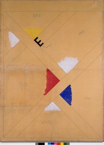 Onafgewerkte poster voor de Van Doesburg tentoonstelling