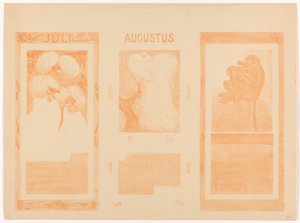 Kalenders voor juli, augustus en november 1910 door Theo van Hoytema