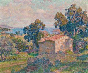 Landschap uit de Provence door Théo van Rysselberghe
