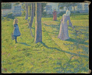 In Thuin of Het Tennisspel door Théo van Rysselberghe