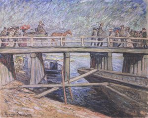 Houten brug in Baumgartenbrück