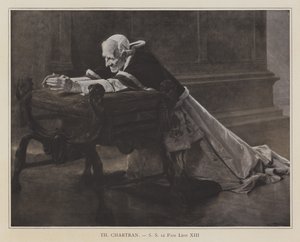 Paus Leo XIII (litho) door Theobald (after) Chartran