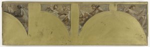 Schets voor de Salon des Arts van het Hôtel de Ville de Paris: Medaille graveren. Goudsmeden. Zingen. Muziek, circa 1891