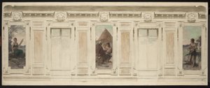 Schets voor de trouwzaal in het stadhuis van Courbevoie: Fileuse. De bruiloft. Berger, 1884