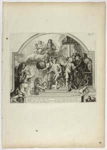 Filips IV benoemt prins Ferdinand tot gouverneur van de Nederlanden, plaat 25 uit Casperius Gevartius, Pompa Introitus Honori Serenissimi Principis Ferdinandi (Triomfantelijke Intocht van de Zeer Serene en Eerbare Kardinaal-Infant Ferdinand) door Theodoor van Thulden
