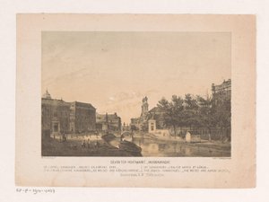Deventer Houtmarkt en Muidergracht in Amsterdam door Theodor Brüggemann