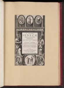 Titelpagina voor L. Annaei Senecae Philosophi Opera Qvae Exstant Omnia a Ivisto Lipsio
