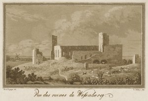 Uitzicht op de Ruïnes van Rakvere Kasteel door Theodor Gehlhaar