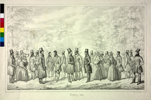 Teplice herinneringen. badseizoen 1833. blad 4 door Theodor Hosemann