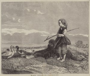 De Duitse Ganshoedster door Theodor Hosemann