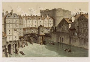 Le petit Chatelet en de kleine brug door Theodor Josef Hubert Hoffbauer