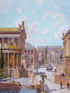Het Romeinse Forum van de Oudheid
