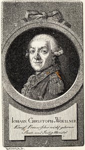 Johann Christoph von Woellner 1732-1800 door Theodor Knesing