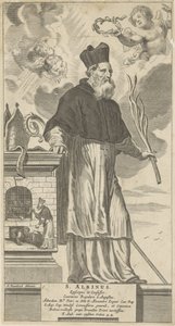 H. Albinus van Angers (S. Albinus. Episcopus et Confessor) door Theodor Matham