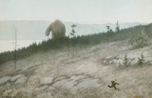 Assepoester en de trol door Theodor Kittelsen