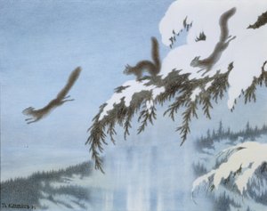 Eekhoorn in vlucht