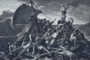 Het Vlot van de Medusa door Theodore (after) Gericault