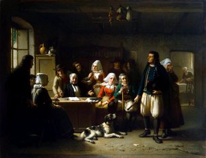 Na het Openen van het Testament, 1869 door Theodore Bernard de Heuvel