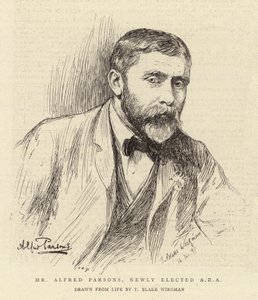 Meneer Alfred Parsons, nieuw gekozen ARA door Theodore Blake Wirgman