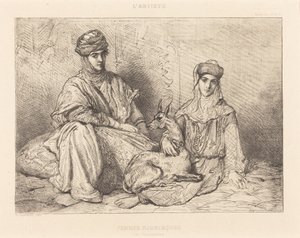 Moorse vrouwen uit Constantine door Théodore Chassériau