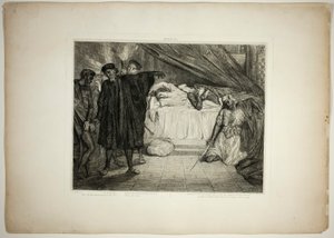 O Spartaanse hond, plaat vijftien uit Othello door Théodore Chassériau