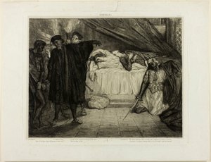 O Spartaanse hond, plaat vijftien uit Othello door Théodore Chassériau