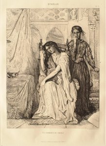 Othello-suite: nr. 9 (akte 4, scène 3: De romance van de wilg) door Théodore Chassériau