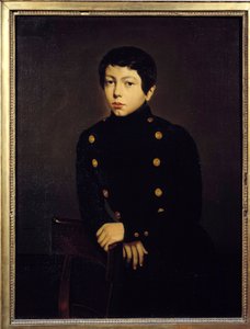 Portret van Ernest Chasseriau (1823-1870) leerling van de Marine School van Brest, broer van de kunstenaar. Schilderij door Theodore Chasseriau (1819-1856) 1836
