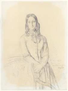 Portret van mevrouw Gabrielle Marcotte de Quivières door Théodore Chassériau