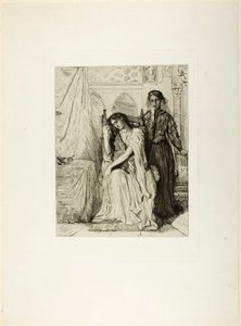 Het wilgenlied, plaat negen uit Othello door Théodore Chassériau
