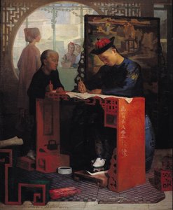 De jonge Chinese schrijver door Theodore Delamarre