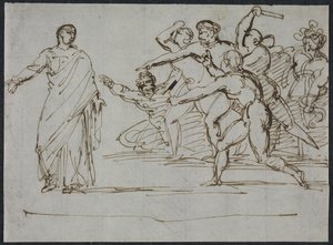 De moord op Tiberius door Theodore Gericault