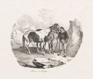Auvergne paarden door Theodore Gericault