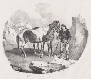 Paarden uit de Auvergne (Auvergne Horses) door Theodore Gericault