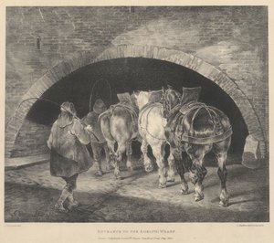 Ingang van de Adelphi Wharf door Theodore Gericault